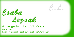 csaba lezsak business card